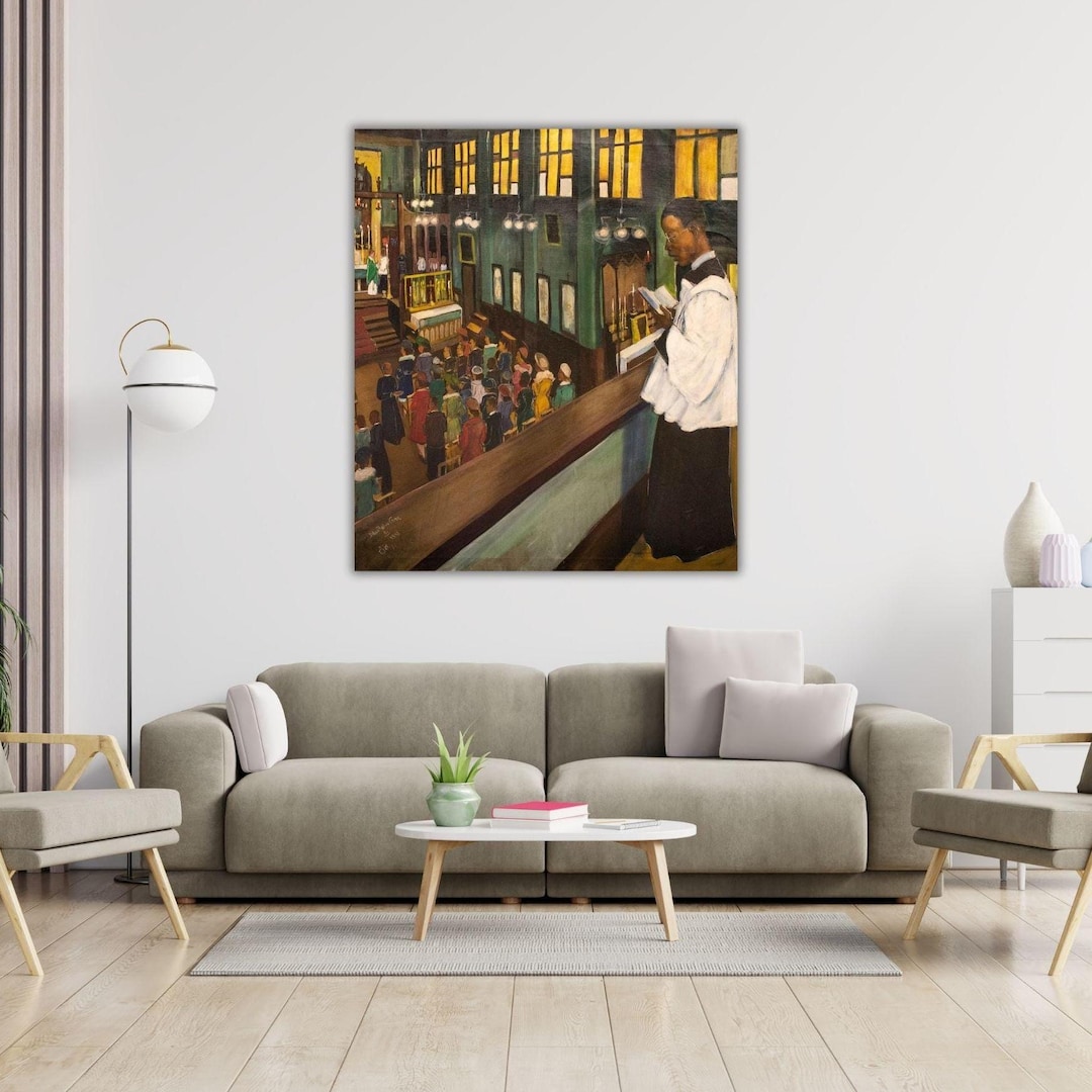 The Choir Singer by Allan Rohan Crite Canvas Ready to Hang Framed Allan ...