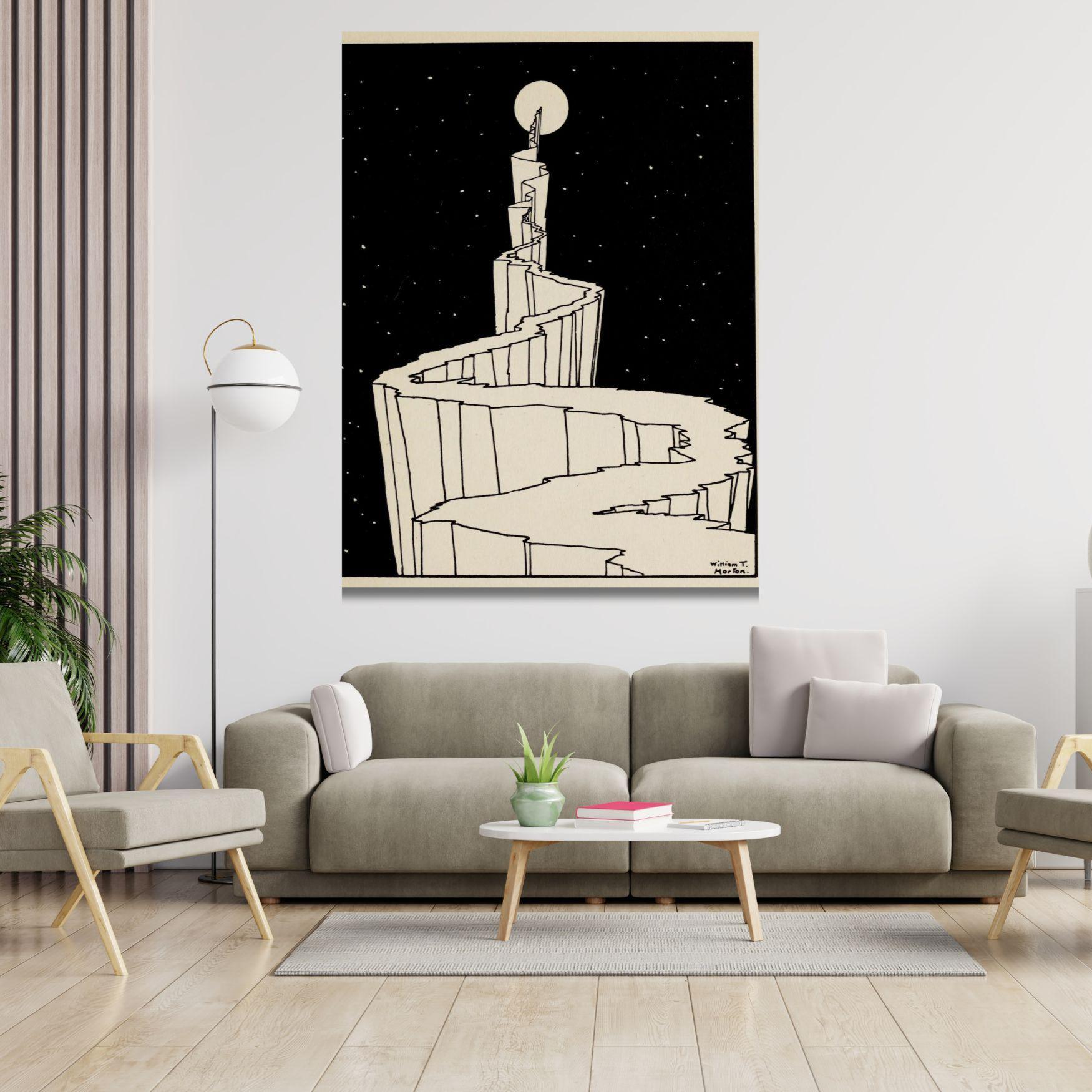 W. T. Horton作「月への道」すぐに掛けられるキャンバスアート