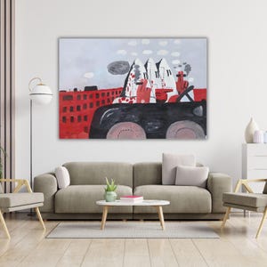 Riding Around By Philip Guston Ready to Hang Wall Art, Quality Art Print, Philip Guston Poster Print, Home Decor,Philip Guston Print,Canvas
