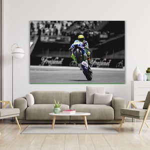 Valentino Rossi Ready To Hang MotoGP Wall Art Valentino Rossi POSTER,Kids Gift,Moto GP Superbike Prints, Man Cave Decor, Motorbike Print Art