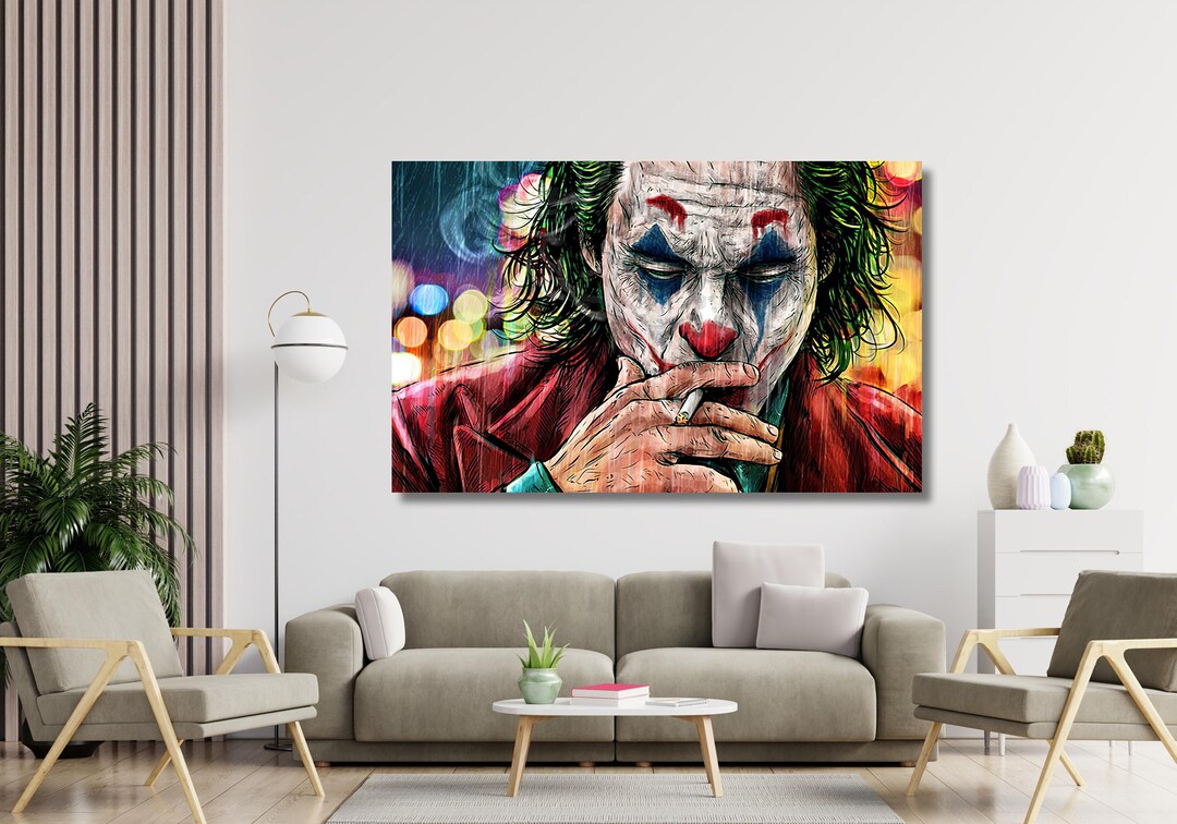 Joker CANVAS Wall Art Extra Large Wall Art Dinning Room Decor Etsy