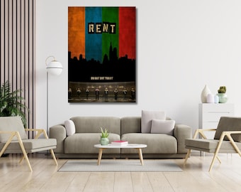 Musikalisches POSTER, Rent Musical POSTER, Wanddekor, Wohnkultur, Musiktheater, Wandkunst, Theater, Rent Poster Print