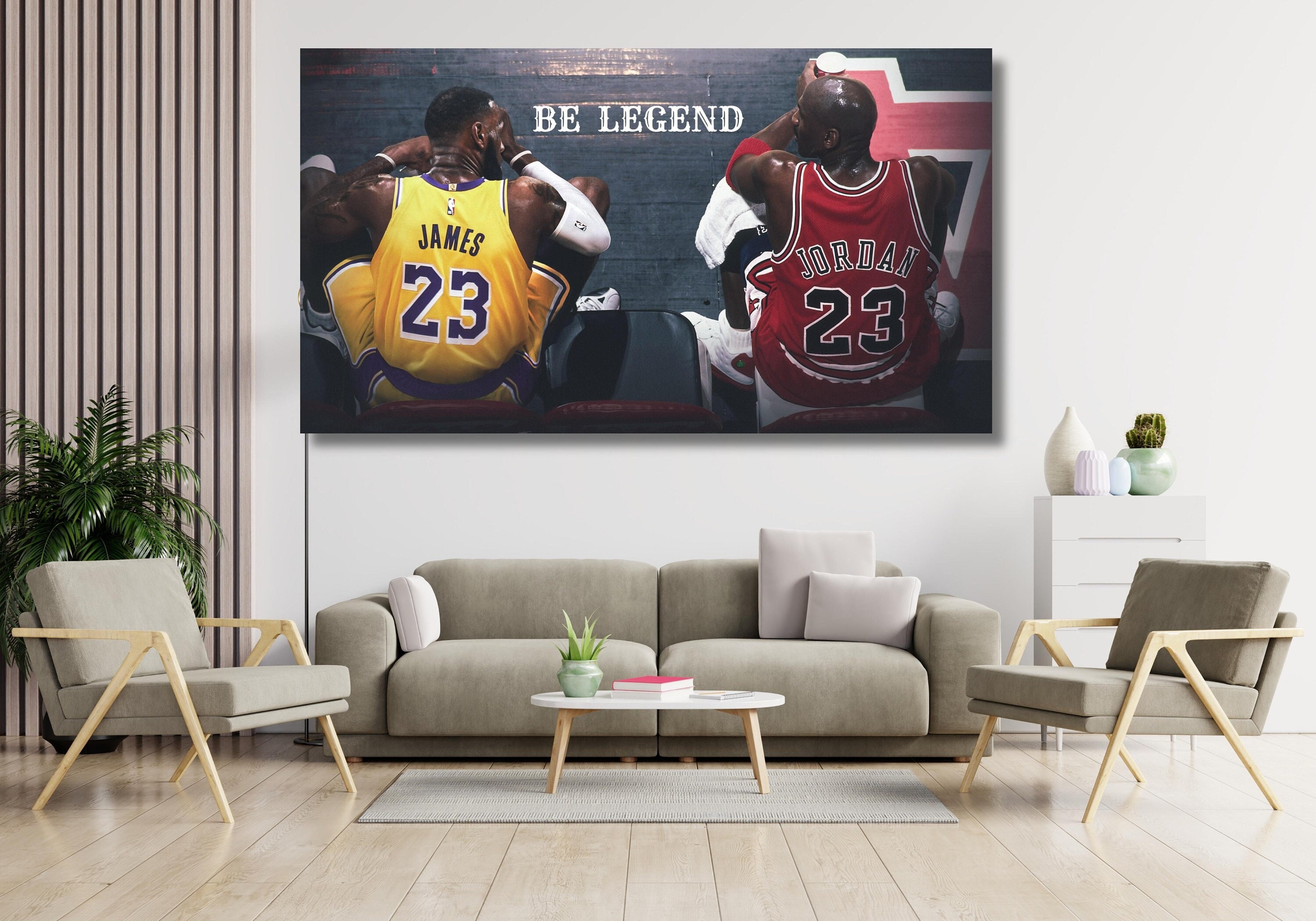 signed lebron poster