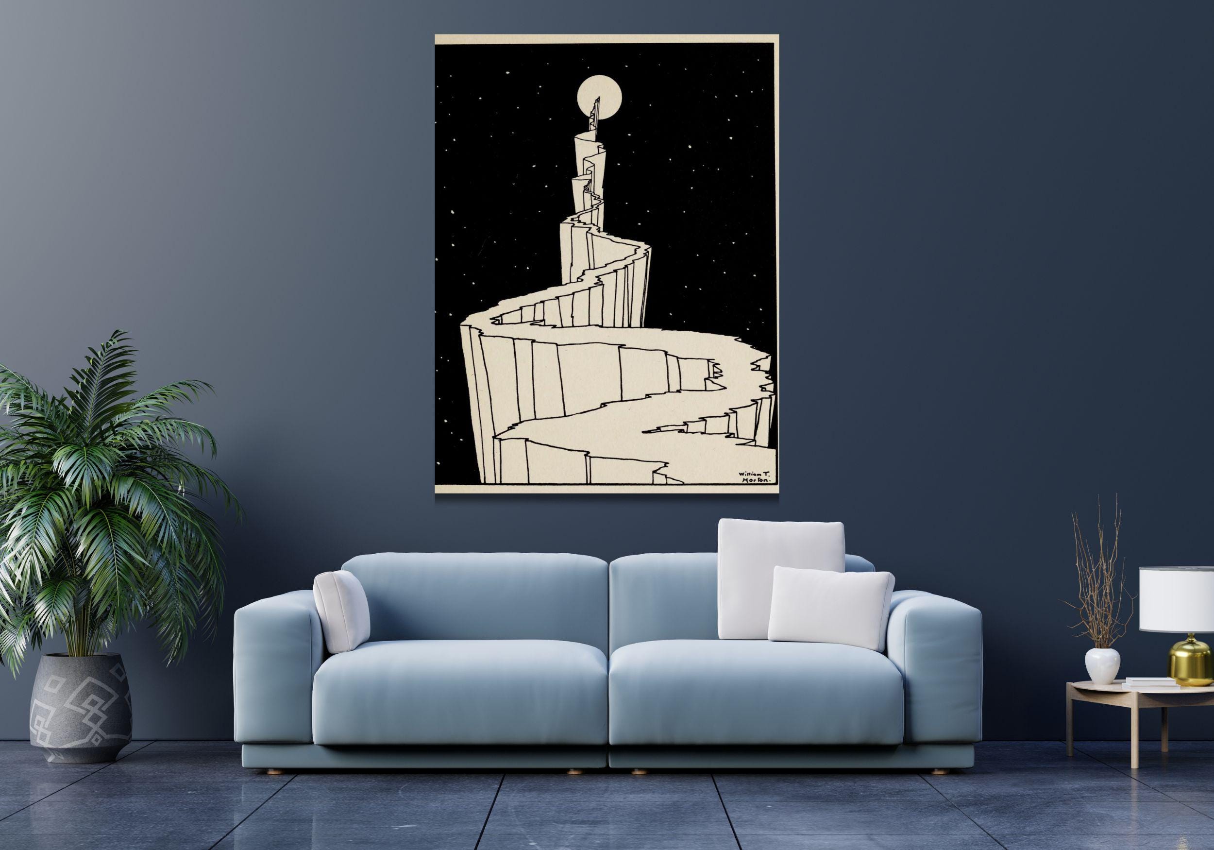 W. T. Horton作「月への道」すぐに掛けられるキャンバスアート