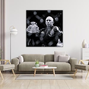 Exclusive Georges St-Pierre Ready to Hang Canvas, GSP Poster,Luxury MMA Wall Art, Legendary Fighter Decor, Premium Sports Artwork,UFC Poster