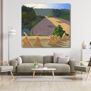 The Cornfield By John Nash Ready To Hang Canvas Wall Art, John Nash Painting, Surreal Art, Vintage Art, John Nash Print, Famous Painting Art