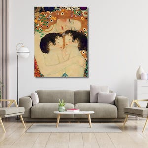 Mother and Twins POSTER,Gustav Klimt Poster, Gustav Klimt Canvas Wall Art Design,For Home & Office Decoration,Poster Or Canvas Ready To Hang