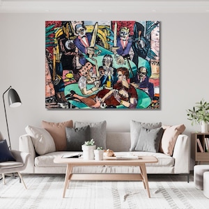 Traum von Monte Carlo By Max Beckmann Ready to Hang Canvas Wall Art, Quality Print, Vintage Print Art, Max Beckmann Print Poster, Home Decor