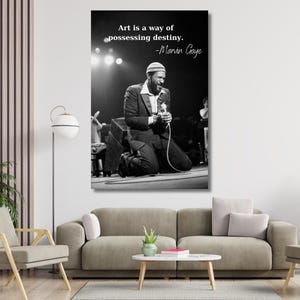 Marvin Gaye Poster Print Art, Marvin Gaye Art, Marvin Gaye Canvas Wall Art, Man Cave Decor, Marvin Gaye Print Art, Living Room Wall Decor