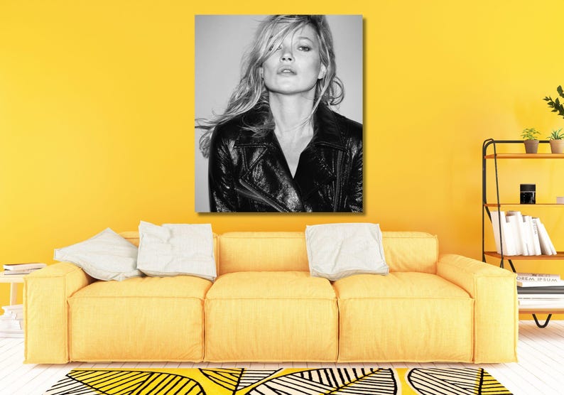 Kate Moss Ready to Hang Canvas,kate Moss Poster Fashion Print Life is
