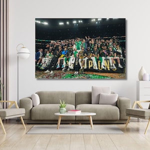 2023 - 2024 Champion Boston Celtics Wall Art, Jaylen Brown Poster, Jayson Tatum Poster, Basketball Canvas Print, Ready to Hang Canvas Print