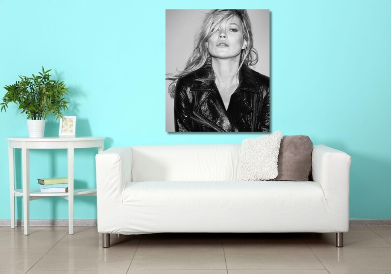Kate Moss Ready to Hang Canvas,kate Moss Poster Fashion Print Life is