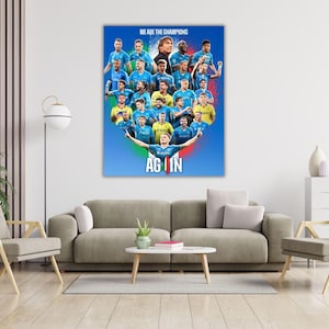 Serie A 2025 Champions SSC Napoli, Serie A Wall Art, San Paolo Football Stadium Canvas Wall Art ,Gift for Kids,Football Poster,Napoli Poster