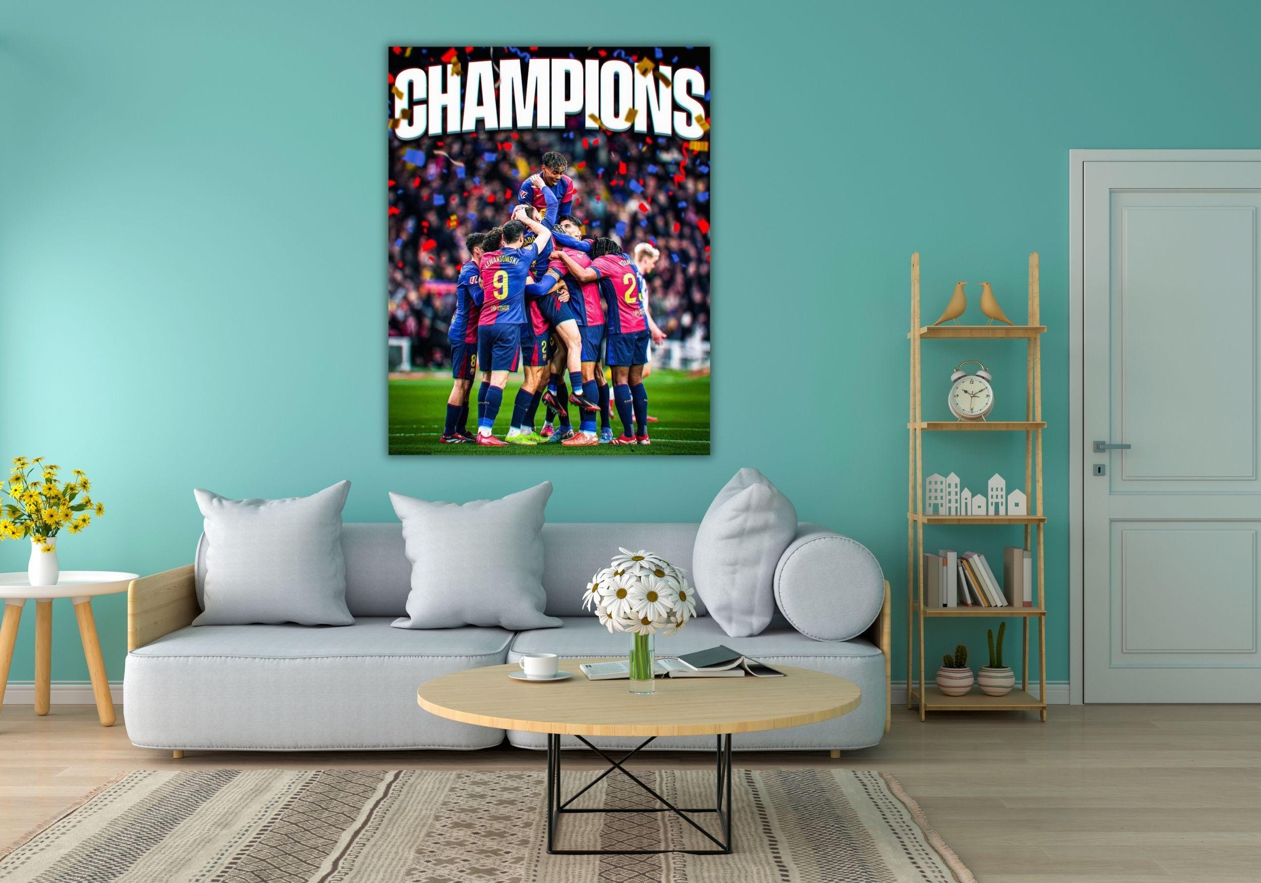 2025 LAリーガチャンピオン FCバルセロナ キャンバス すぐに