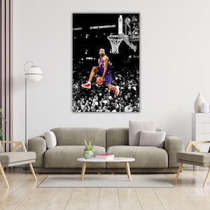 Stampa Vince Carter Dunk, NBA, Poster Vince Carter, USA, Dream Team, Raptors, Poster, Poster sportivo, Stampa di alta qualità, Tela pronta da appendere