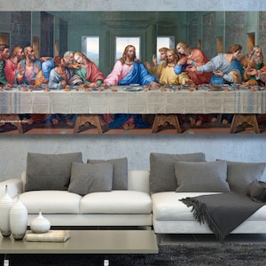 The Last Supper Leonardo Da Vinci Art,Famous Table, Last Dinner Wall Art, Da Vinci Print,Da Vinci Painting, Vintage Print,Classical Wall Art