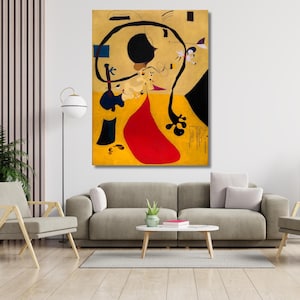 Joan Miro Ready to Hang WALL ART, Exhibition Wall Art, Joan Miro Poster, Surreal Wall Decor, Joan Miro Print, Luxury Wall Art,Surrealism art