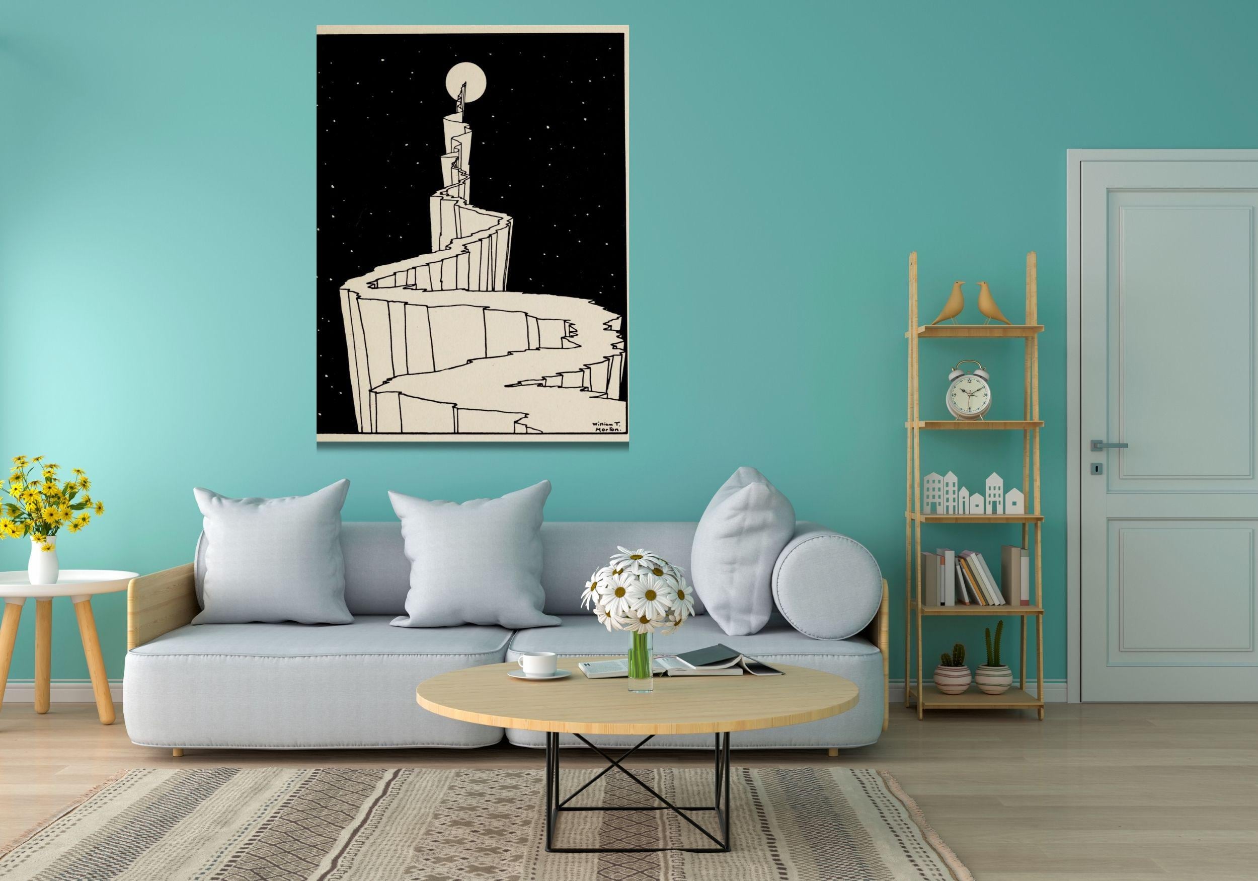 W. T. Horton作「月への道」すぐに掛けられるキャンバスアート