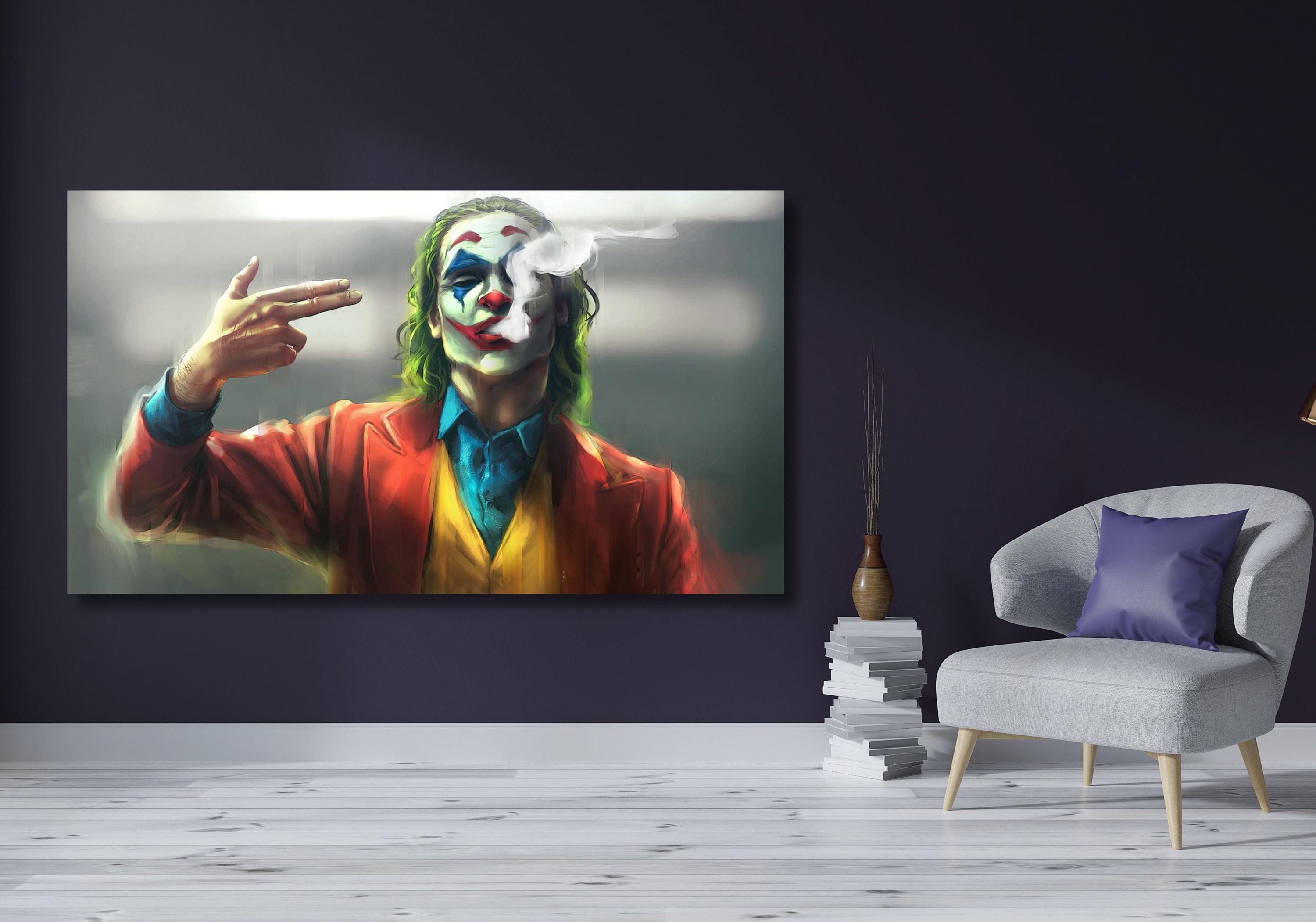 Joker Poster,joker Wall Art,comic Print ,joker Painting Joker