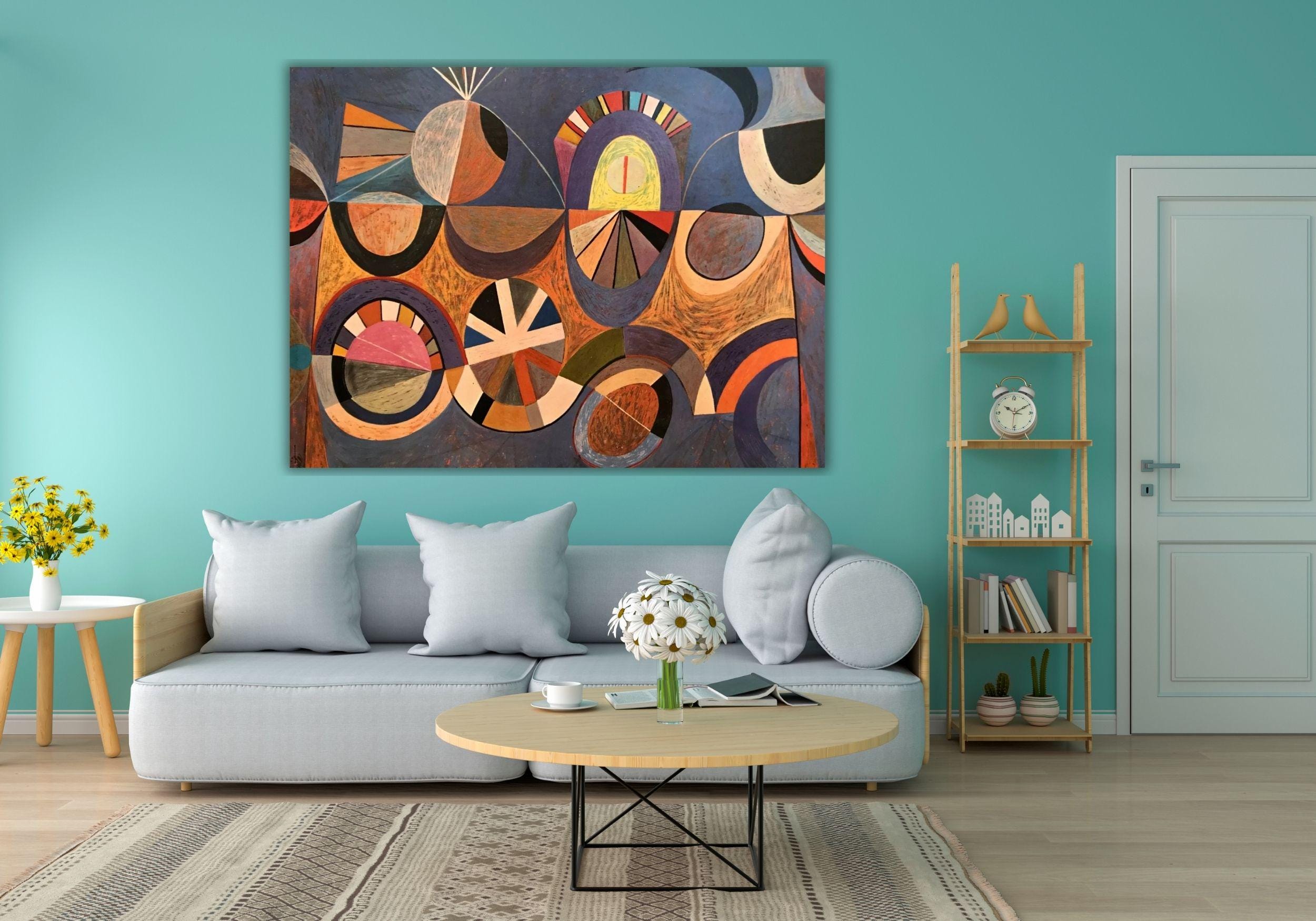 Abstract Mid Century Modern Art by S. Neil Fujita Ready to Hang
