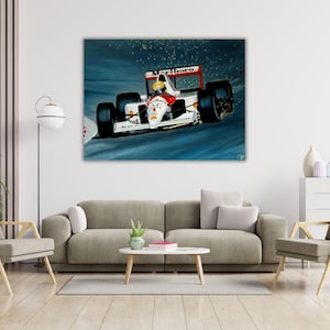 Ayrton Senna Poster, Racing Legend Wall Art, F1 Icon Print, Motorsport Decor, Car Enthusiast Gift, Formula 1 Artwork, Vintage Racing Poster