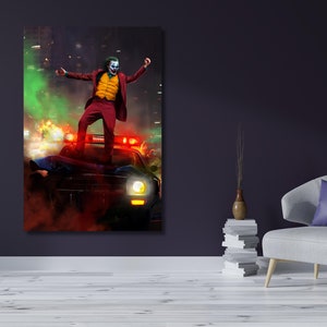 Joker CANVAS Art,Joker Poster,Comic Print,Joker Painting Joker Canvas Print,Joker Print on Canvas,Home Decor,Living Room Decor,Ready To Hang