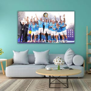 SSC Napoli Serie A 2025 Champion Ready to Hang Canvas,Poster Wall Art,Serie A Wall Art,Napoli Canvas,Gift for Men,Football Poster,Napoli Art