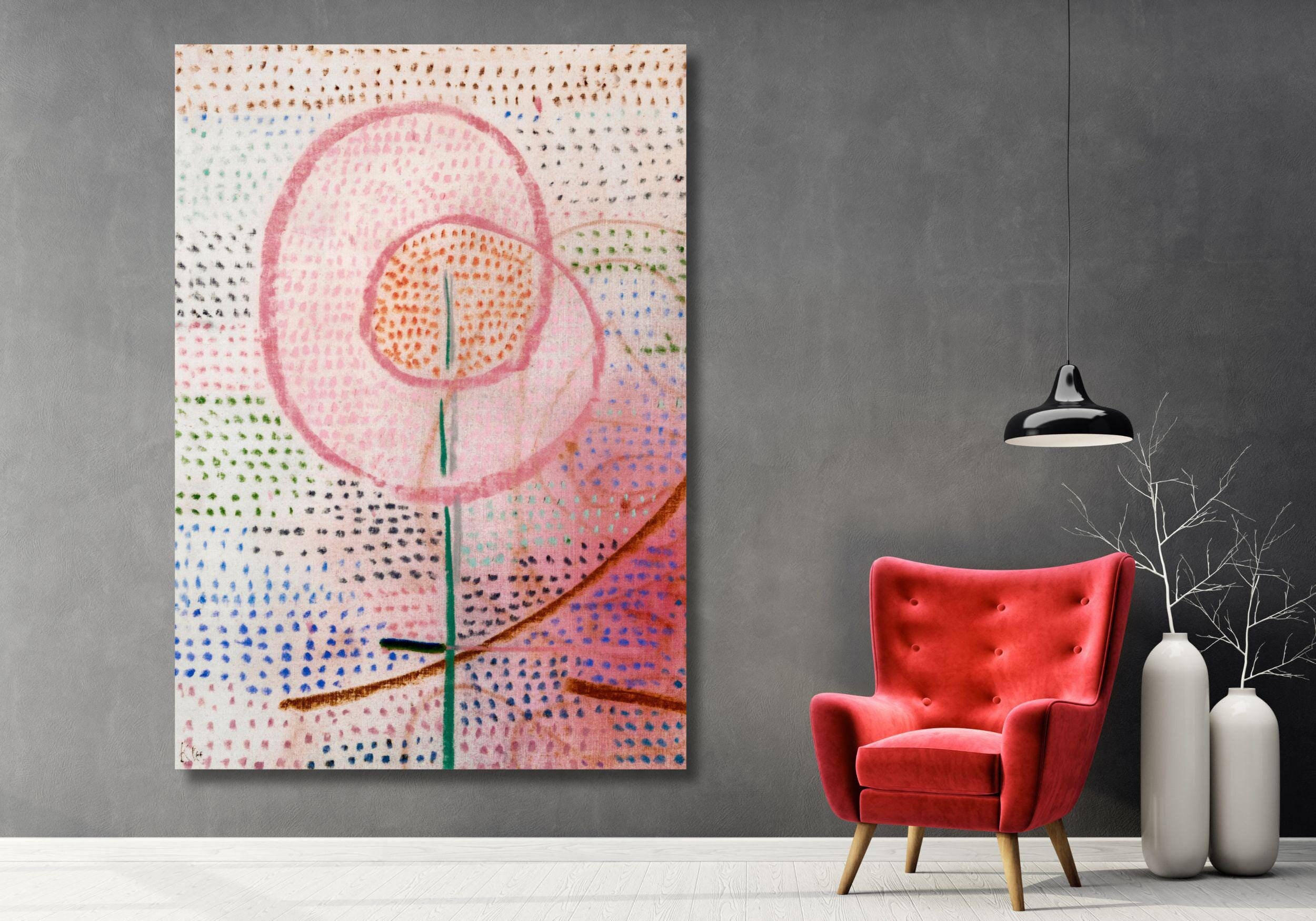 パウル・クレー作「開花」（1934年）キャンバス壁アート、複製