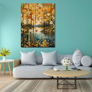 Flower Garden By Gustav Klimt Painting,Gustav Klimt Canvas Art,Gustav Klimt Poster Klimt Exhibition Poster,Flower Market,Klimt Museum Poster