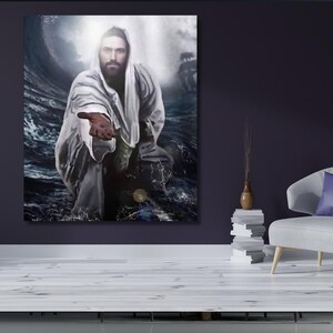 Jesus Christ POSTER, Jesus Christ Print, Jesus Painting, Jesus Christ Portrait, Jesus Picture, Christian Art, Christian Gift,Ready To Hang