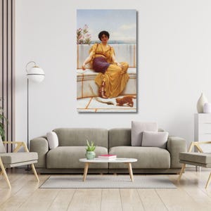 John William Waterhouse Print WALL ART, John William Waterhouse The Soul of the Rose Wall Art,Vintage Poster,Ready to Hang Canvas