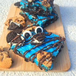 Cookie Monster Brownie Cookie toppings One Dozen