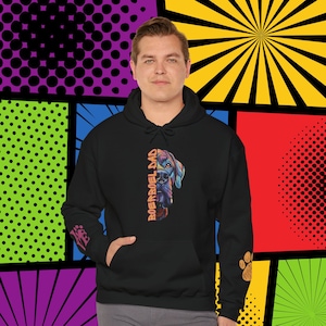 Boerboel Love Hoodie Gift, Comfy Kleurrijke Cartoon Baerbel Hoody met schattige poot & liefde polsstickers, Boerboel Mastiff Dog Dad Present