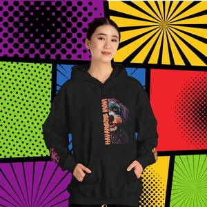 Havanese Mom Love PopArt Hoodie, Comfy Colorful Cartoon Havanese  Art Hoody with Cute Wrist Decals, Havanese Dog Mom Gift Idea