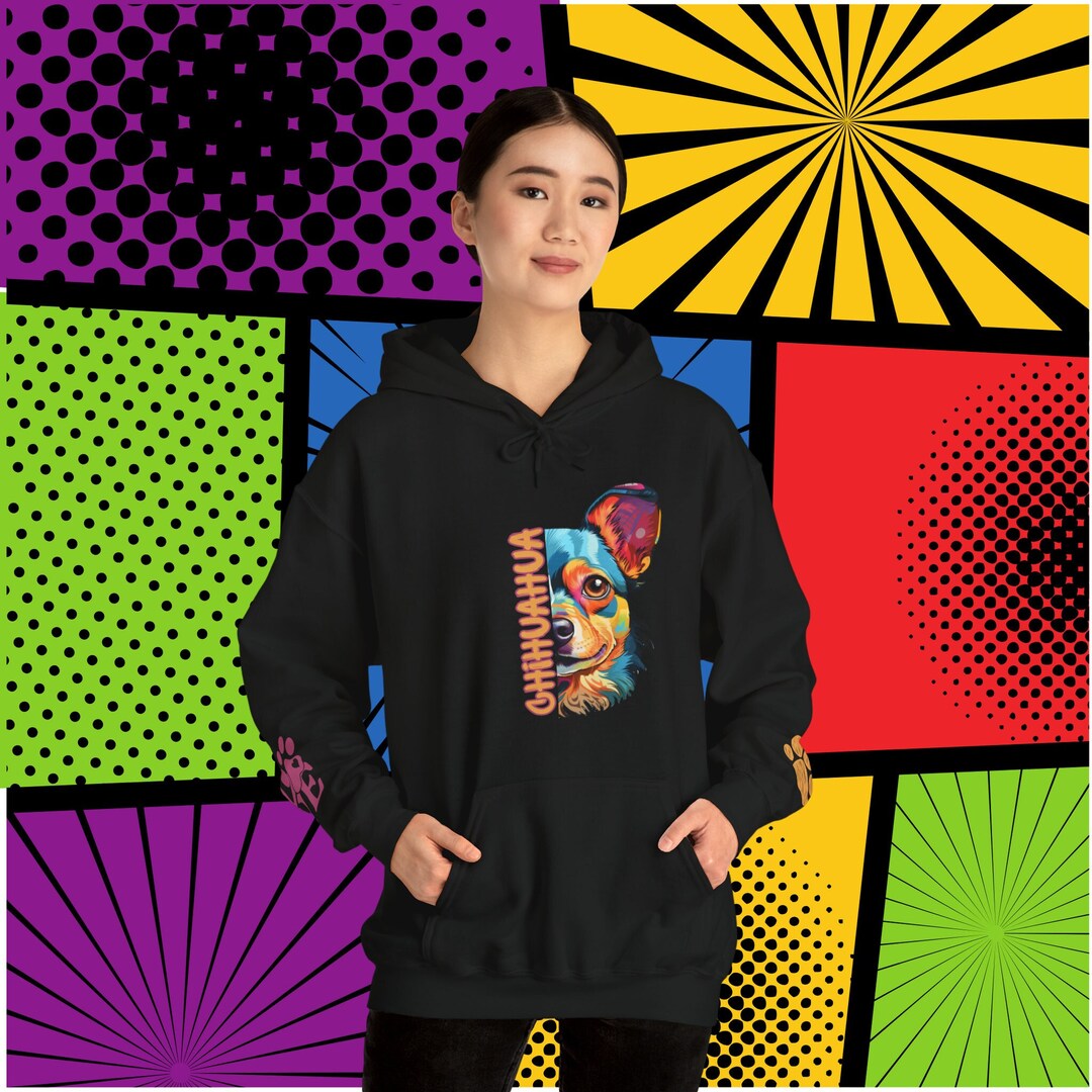Chihuahua Print Pattern Women Men Pullover Hoodie main image 0