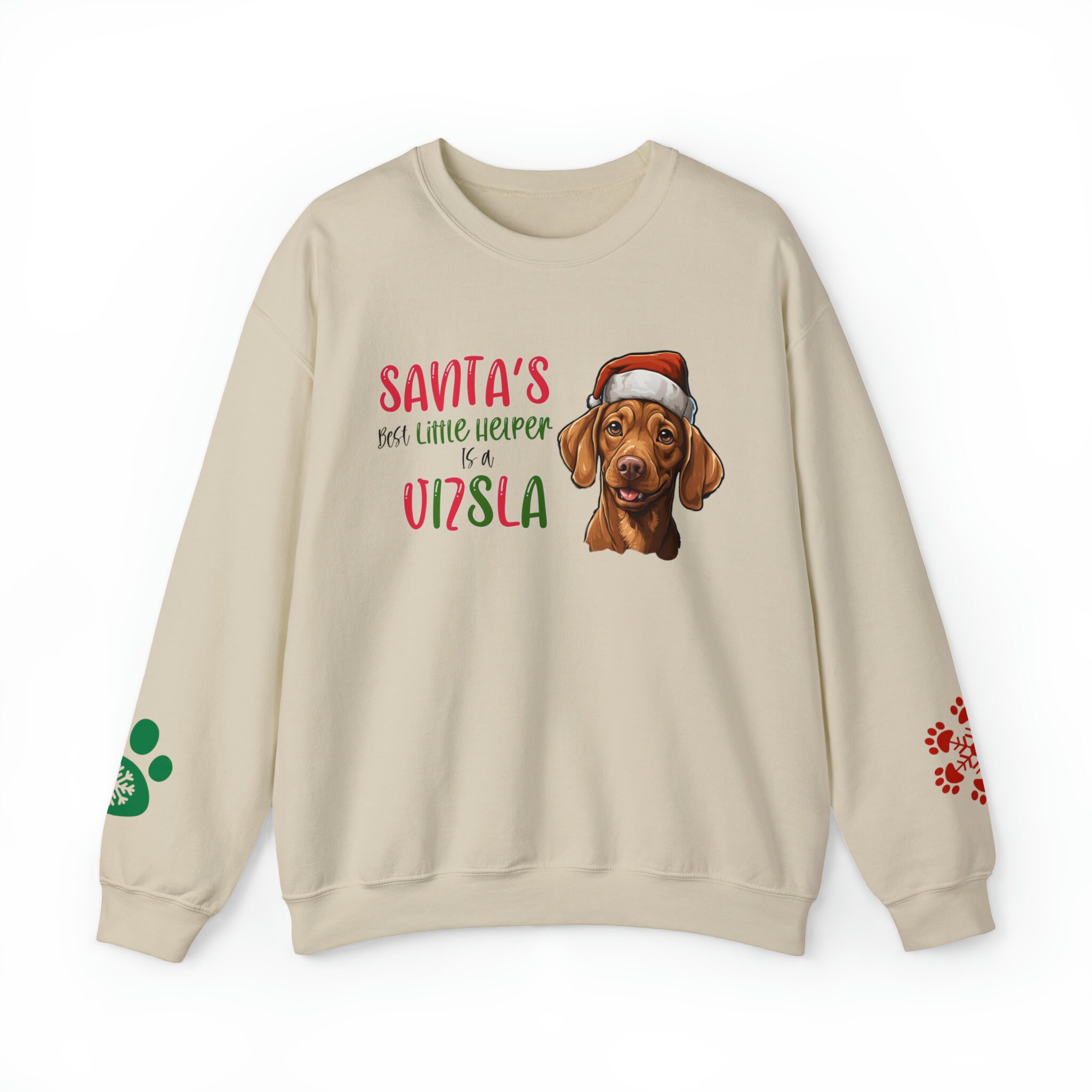 Santa's Best Little Help is a Vizsla Sweater, Adorable Vizsla Christmas