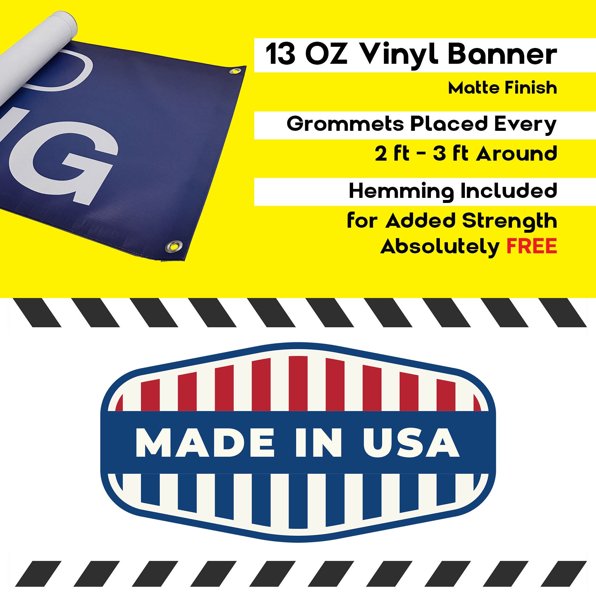 Custom Vinyl Banners Full Color Just 1 Day Production Next Day Shipping