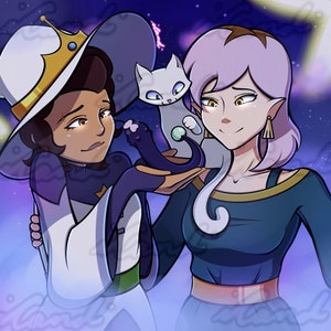 Luz Noceda and Amity Blight The Owl House Digital Print Download