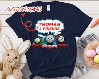 Custom Thomas and Friends Tshirt, Thomas The Train Birthday Shirt, Birthday Boy and Girl Thomas The Train Shirt, Thomas Gift Shirts for Kids
