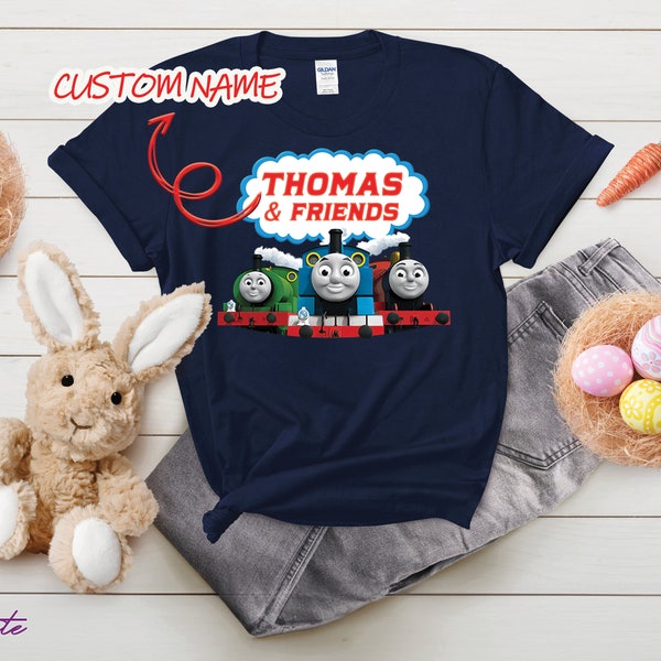 Custom Thomas and Friends Tshirt, Thomas The Train Birthday Shirt, Birthday Boy and Girl Thomas The Train Shirt, Thomas Gift Shirts for Kids