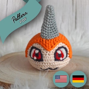 Digital Monster Baby - Amigurumi - Crochet Pattern Tsuno /PDF // Häkelanleitung Tsuno [US Terms/GER]