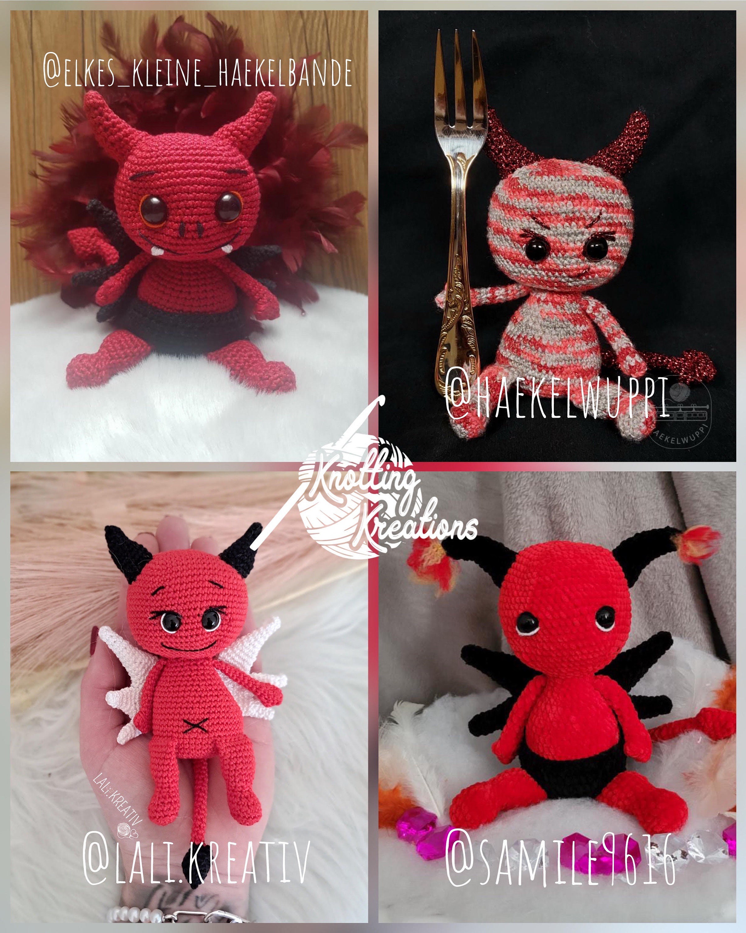 Crochet Pattern - Little Devil, Cute Demon, Halloween Crochet ...
