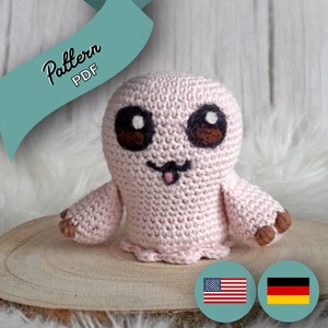 Digital Monster Baby - Amigurumi - Crochet Pattern Moti/ PDF // Häkelanleitung Moti[US Terms/GER]