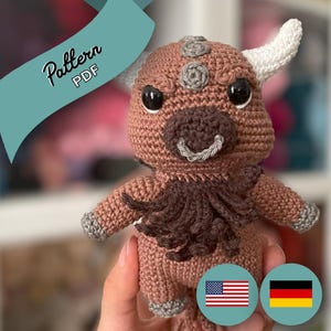 Häkelanleitung Stahlhuf Stier Sternzeichen Puppe Doll Amigurumi PDF (US Terms + Ger) / Crochet Pattern - Iron Hoof Zodiac Taurus