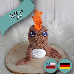 Digital Monster Baby - Amigurumi - Crochet Pattern Buka /PDF // Häkelanleitung Buka [US Terms/GER]