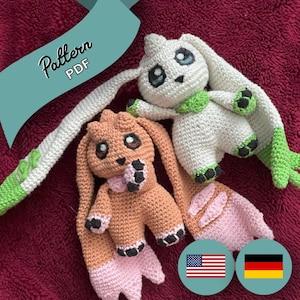 Häkelanleitung - Digital Bunny - Amigurumi PDF (US terms + Deutsch )