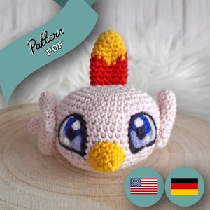 Digital Monster Baby - Amigurumi - Crochet Pattern Poro /PDF // Häkelanleitung Poro [US Terms/GER]