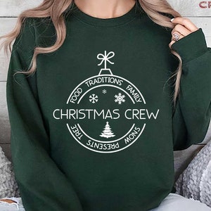 Christmas Crew Sweatshirt, Food Traditions Family Sweater, Snow Presents Tree Crewneck, Cute Christmas Gift, Family Xmas Matching Sweatshirt