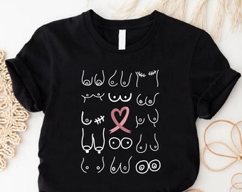Breast Cancer Shirt,Boobies T-shirt,Funny Boobs Shirt,Pink Ribbon Tee, Gift For Breast Cancer Survivor, Cancer Awareness Gift,Cancer Warrior