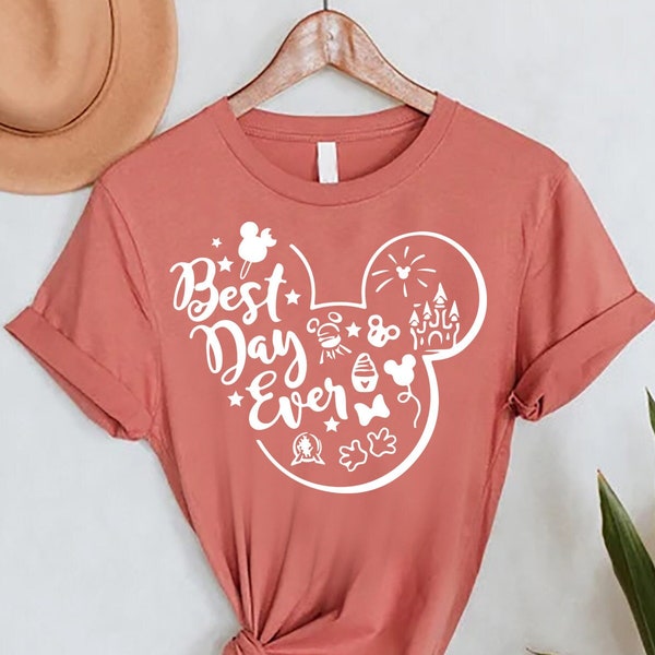 Camiseta "El mejor día de Disney", camiseta de vacaciones de Disney, camiseta de Disney World para mujer, camiseta de Disney para jóvenes, regalo de Mickey, camiseta de Disneyland